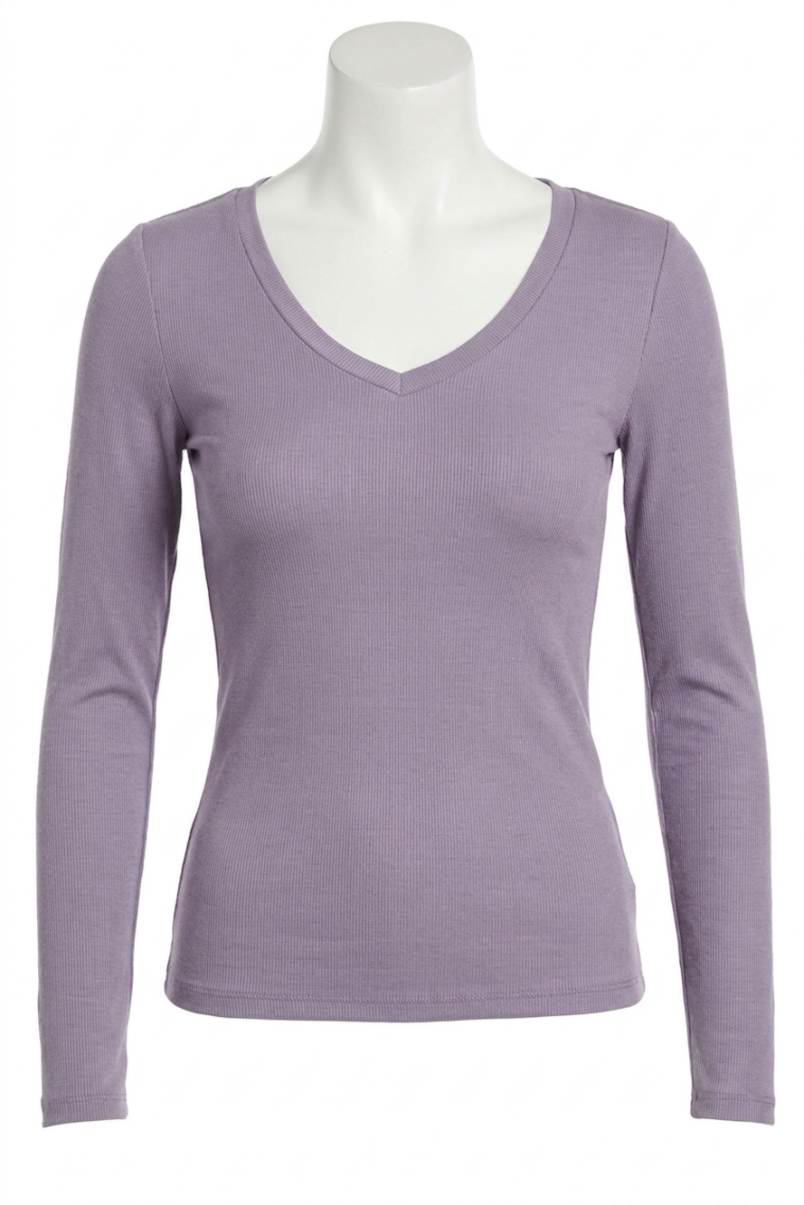 NEW ANOTHER LOVE sophie rib tee in purple dove